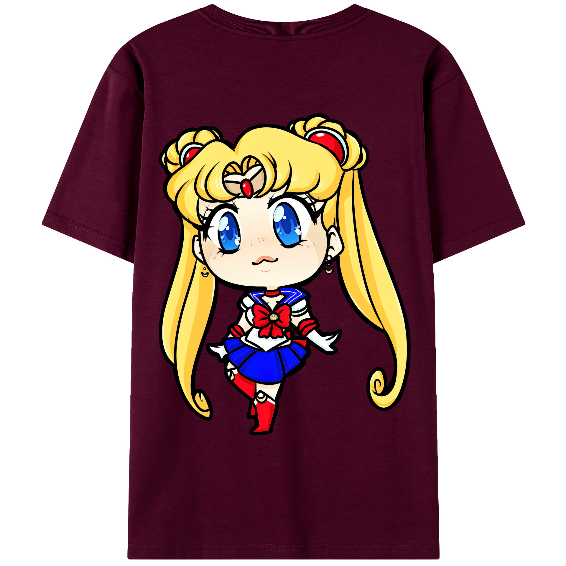 （画像用） 美少女戦士セーラームーン 月野 うさぎ つきの うさぎ Sailor Moon Tsukino Usagi レディース半袖Tシャツ(バックプリント)